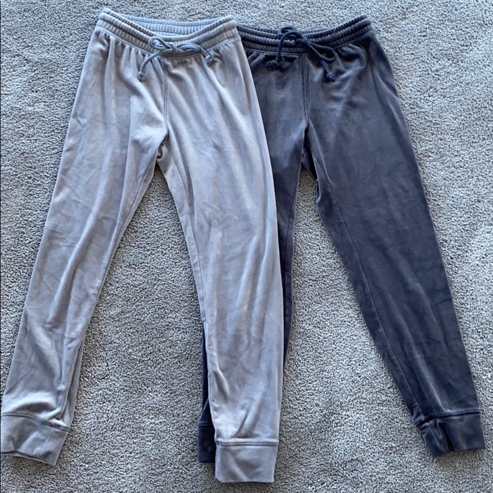 Girls Juniors Velvet Joggers